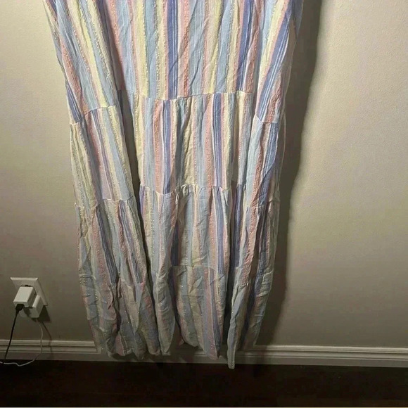 NWT Joe Fresh Tie Shoulder Rainbow Stripe Dress M - Picture 5 of 9